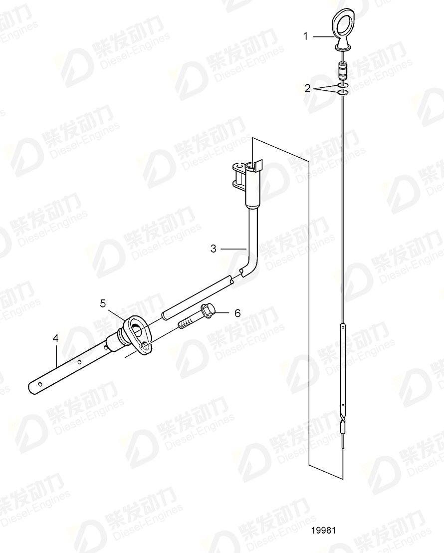 VOLVO Dipstick 21885380 Drawing